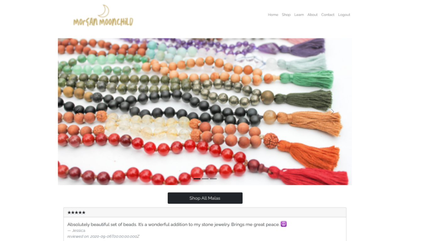 photo of Morgan Moonchild Website